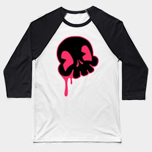 Skull Drip'z Black and Red Baseball T-Shirt